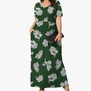 Floral Green Maxi Dress